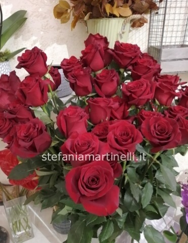 Rose rosse gambo medio