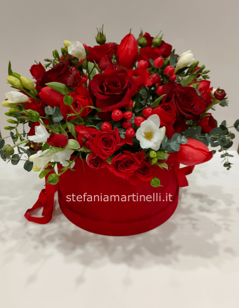 Flower box in velluto