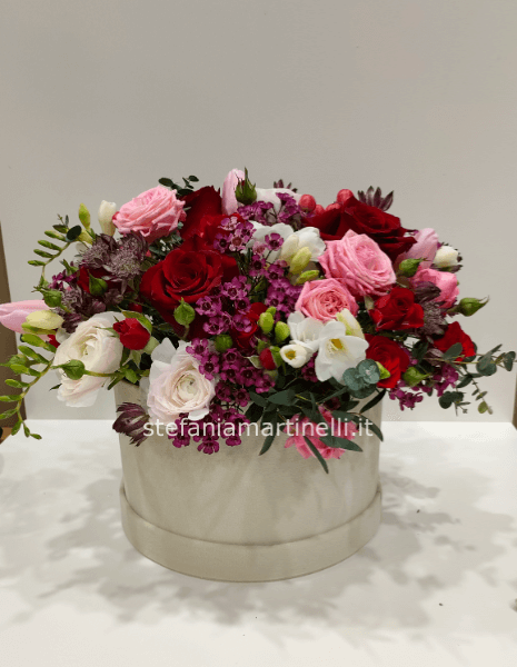 Flower box in velluto